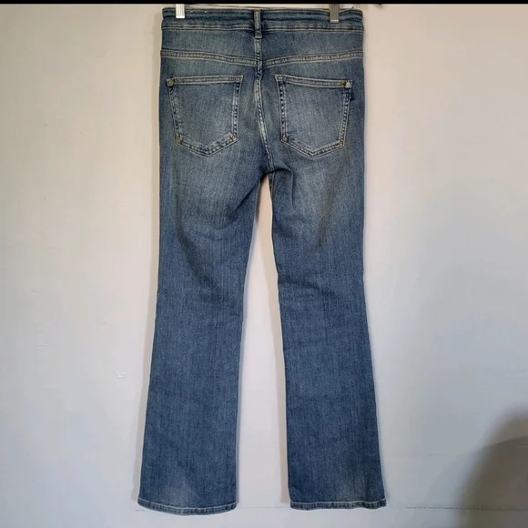 Pilcro Anthropologie The Demilune Boot Stretch Denim Jeans Mid Size 27 - Picture 4 of 10